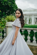 Frost Whisper Cape Dress