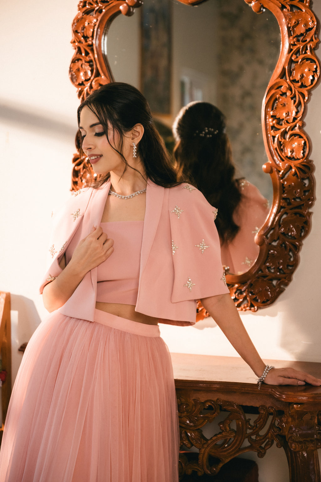 Rose Stardust Blazer Set