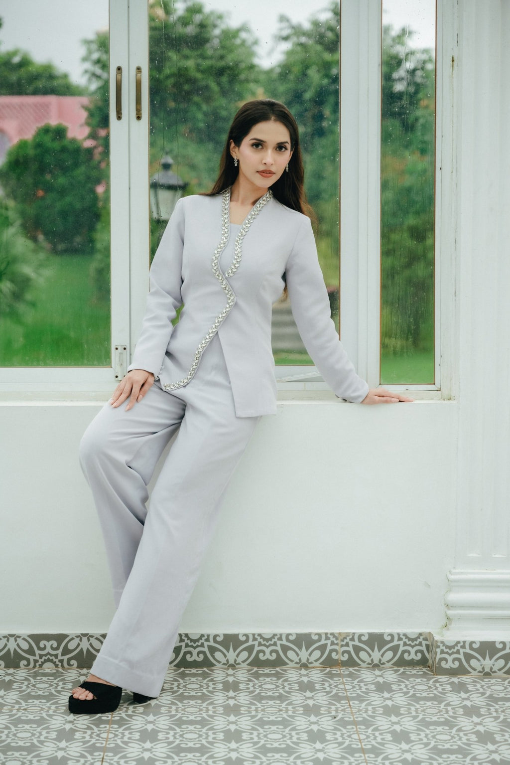 Frost Cascade Blazer Set - TAMASA