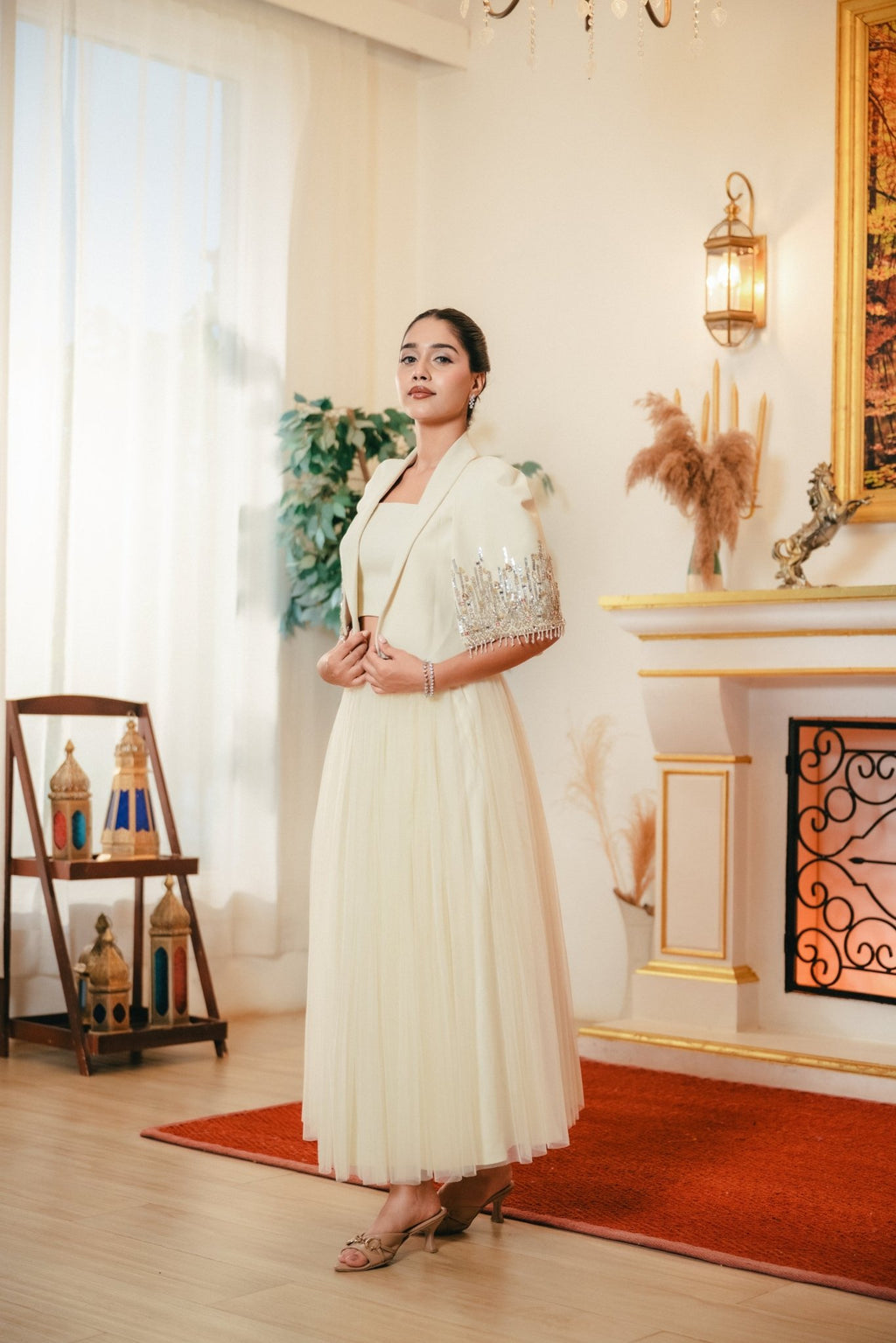 Ivory Astra Blazer Set - TAMASA