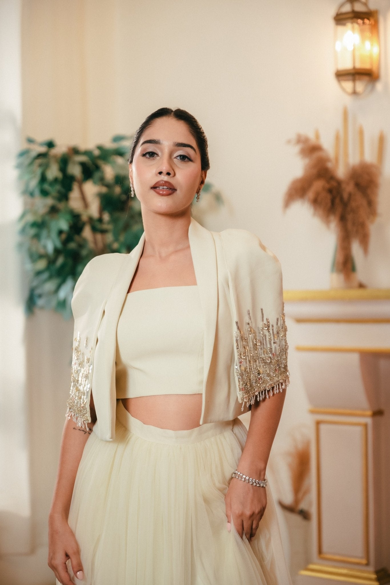 Ivory Astra Blazer Set - TAMASA