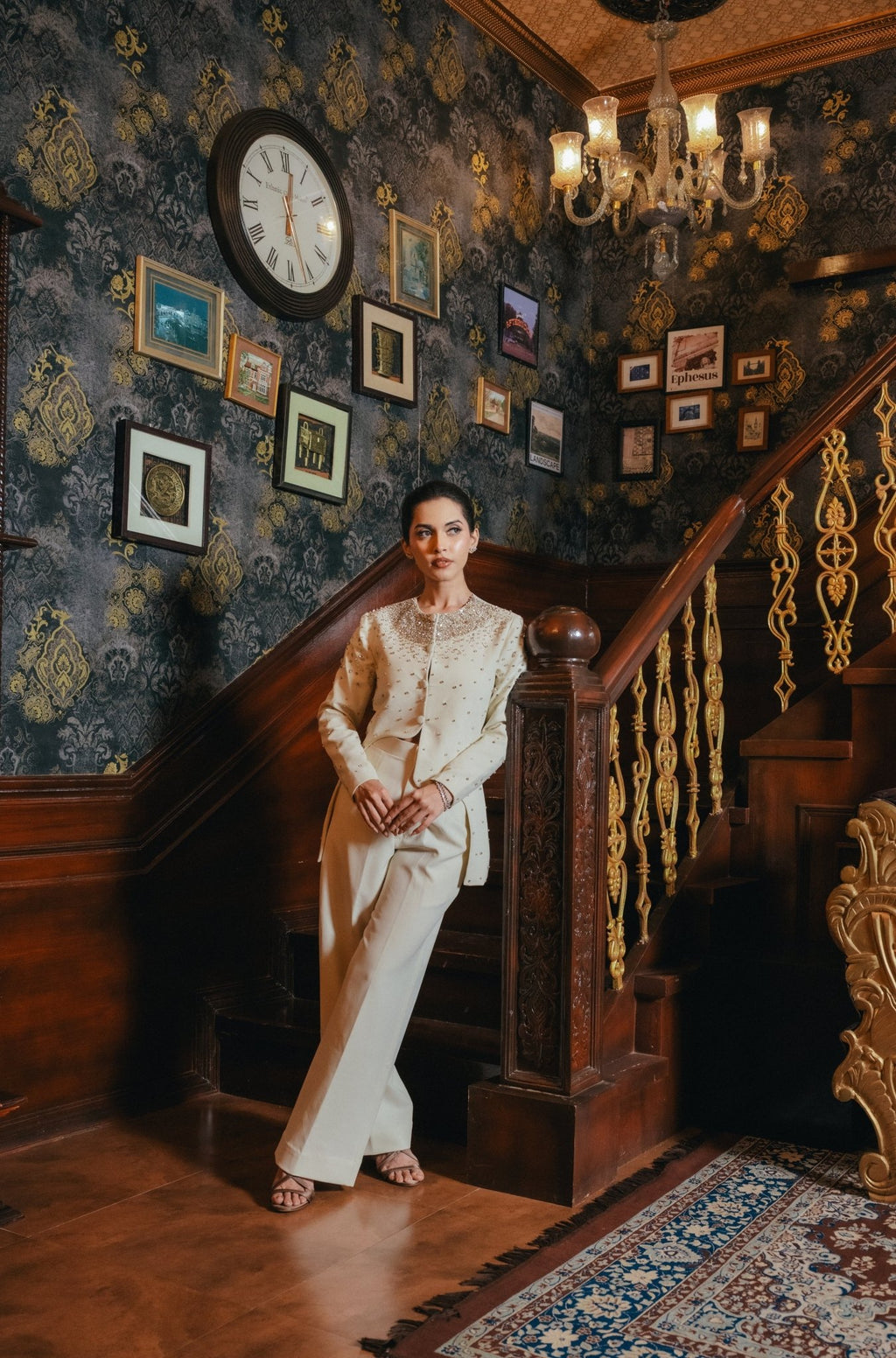 Ivory Regent Blazer Set - TAMASA