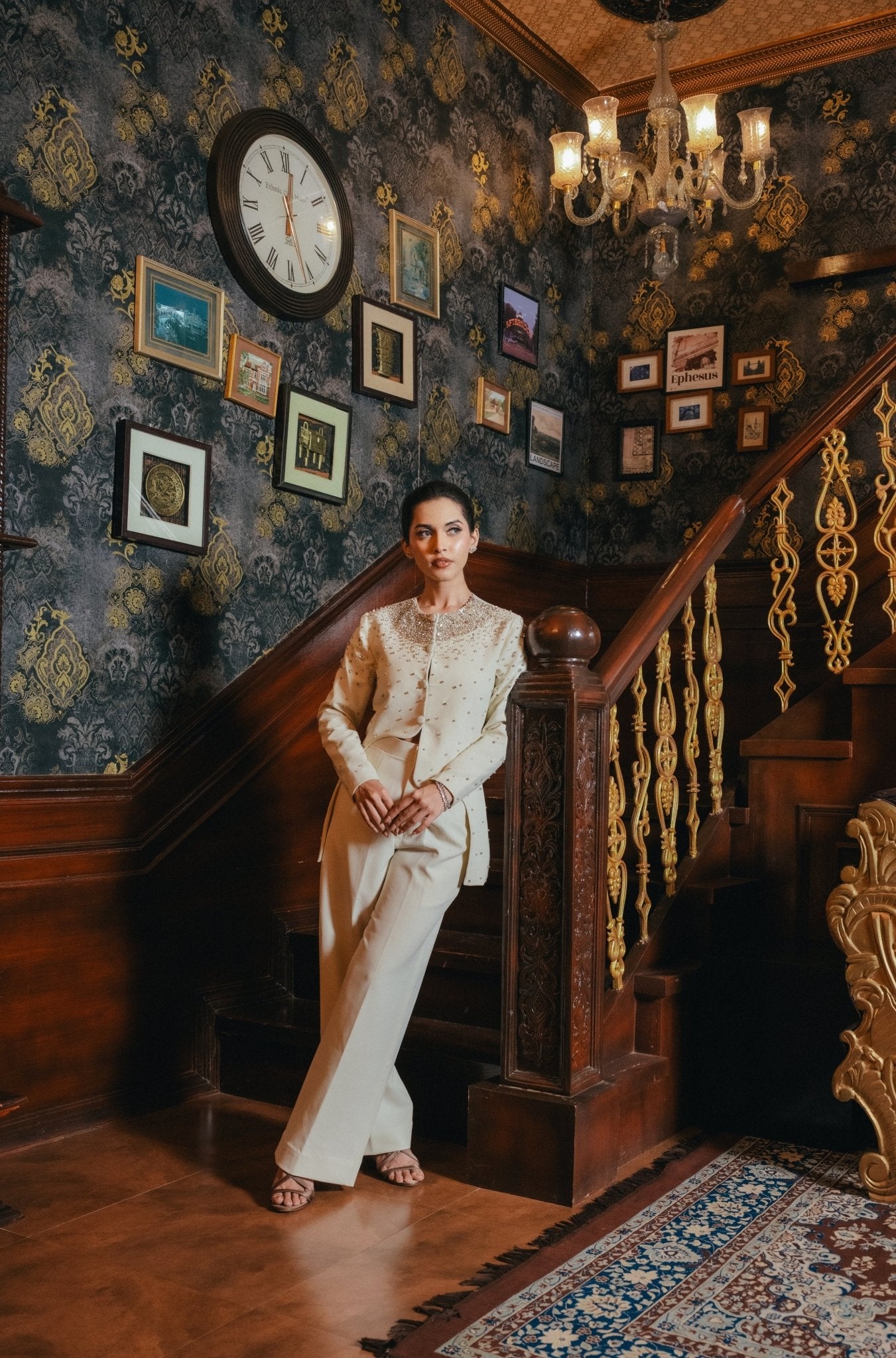 Ivory Regent Blazer Set - TAMASA