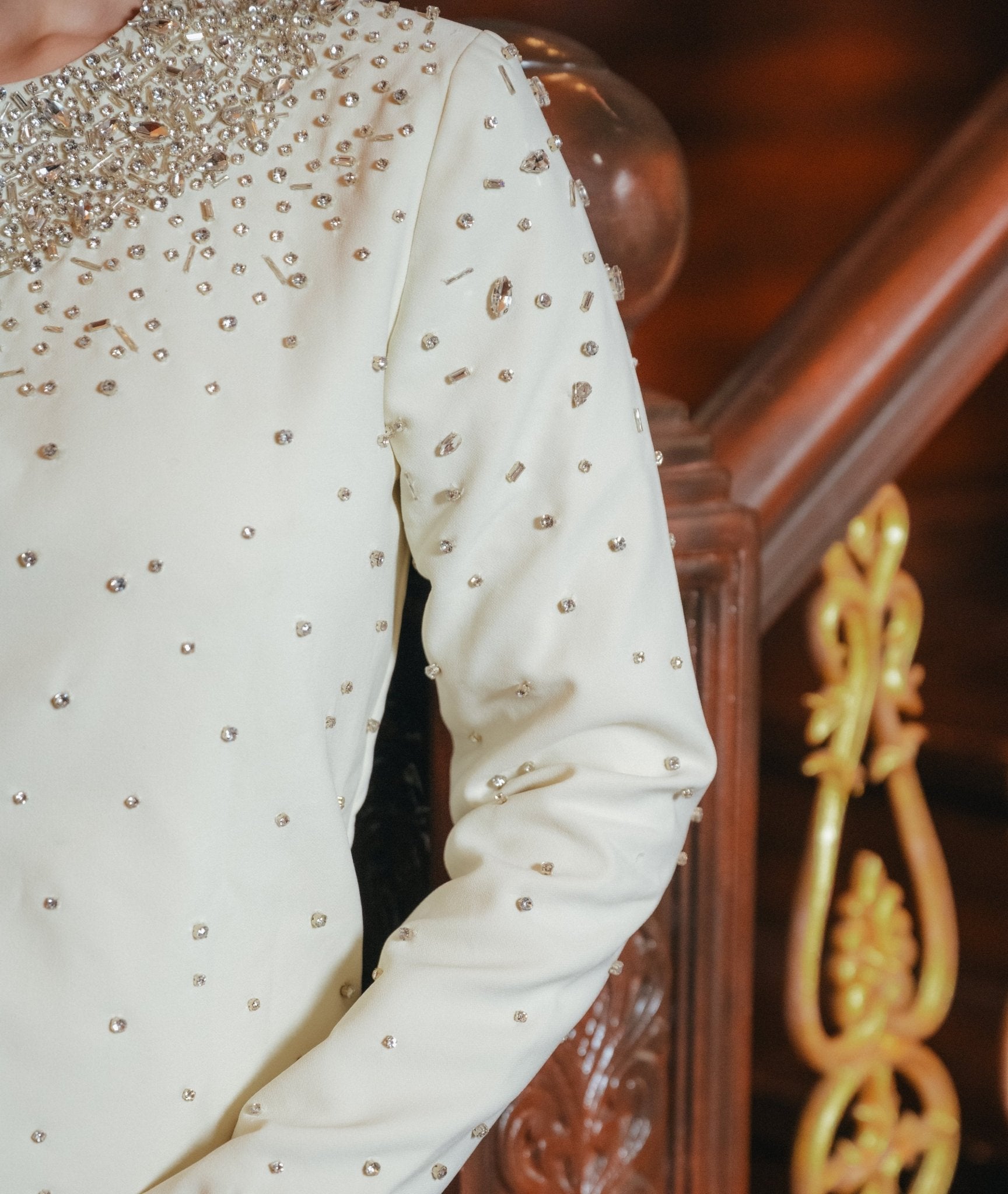Ivory Regent Blazer Set - TAMASA